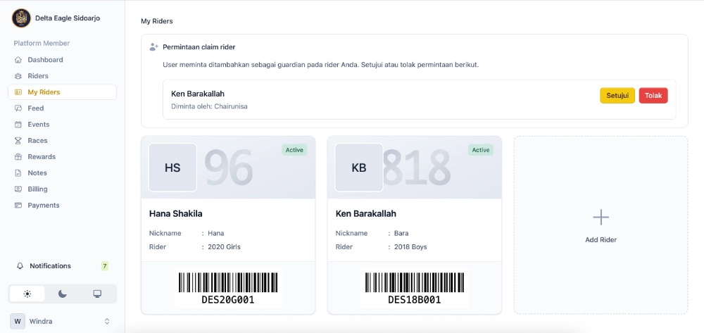 My Riders &mdash; callout permintaan untuk Anda